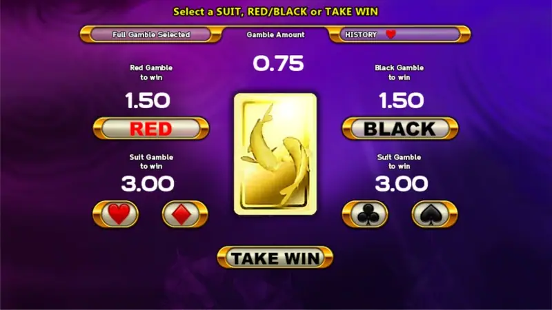 5 Koi paytable and help page