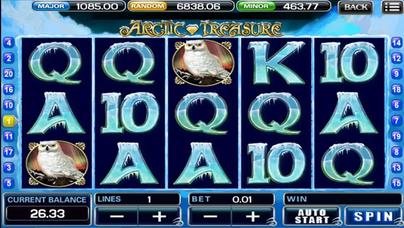 Close view of the animal symbols in Arctic Treasure