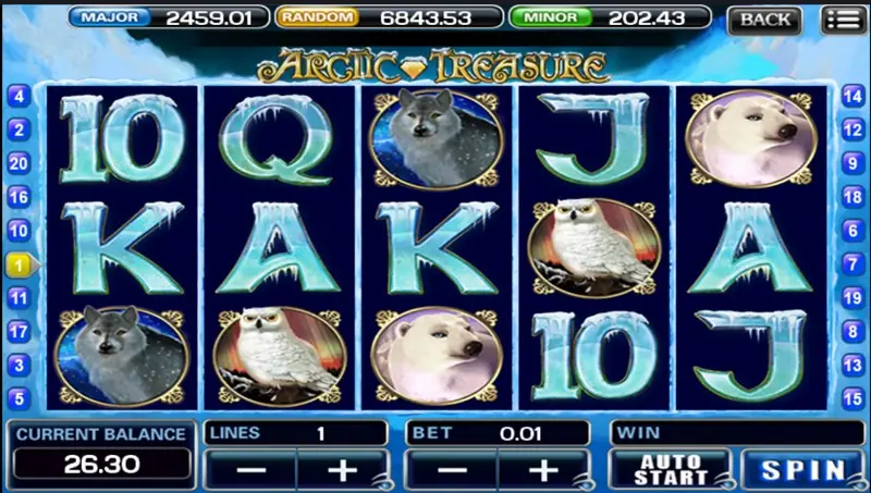 Arctic Treasure on a mobile screen