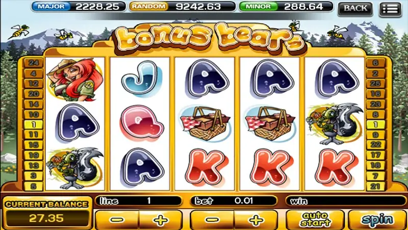 Bonus Bears in the ACE333 mini games lobby