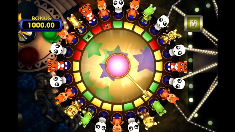 Animal Circus game screen set inside a circus tent