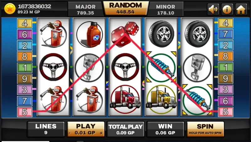 Highway Kings paytable listing the truck symbols and their payouts