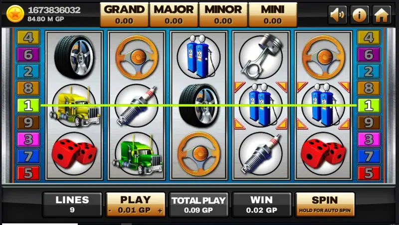 Highway Kings JP paytable with truck symbols and jackpot details