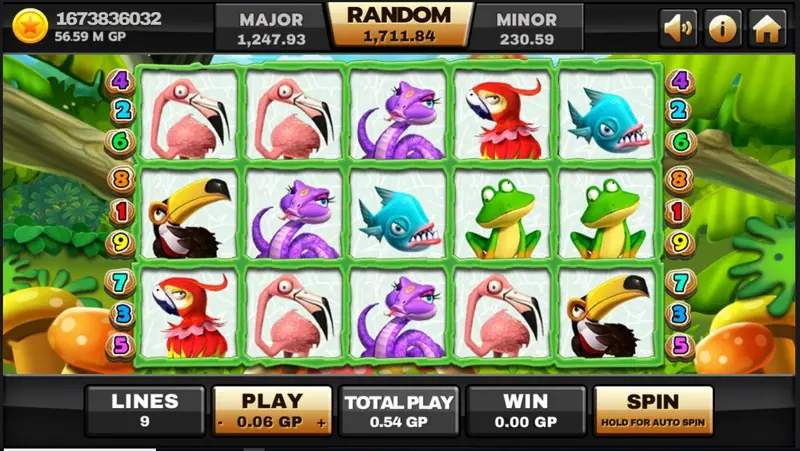 Jungle Island slot on Joker123 with the volcano wild on the reels