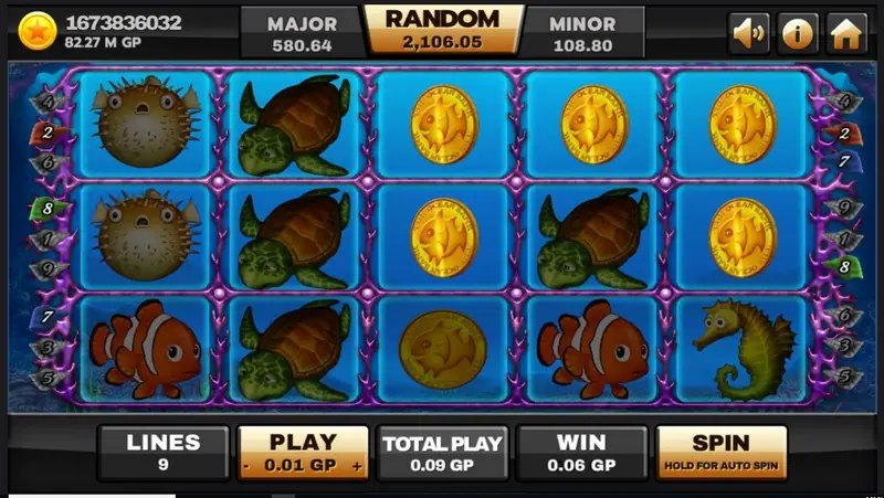Ocean Paradise reels on Joker123 with fish and crab symbols
