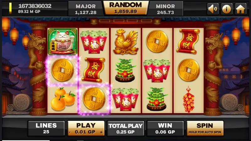 Supreme Caishen free spins round in progress