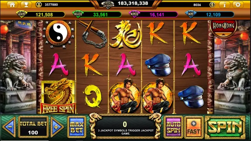 Bruce the Legend Live22 slot title screen with Bruce Lee artwork