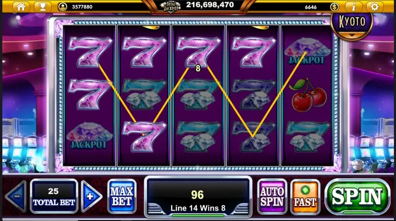 Classic Diamond bet and spin controls on the Live22 app