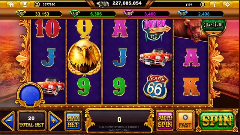 Dreams of American Live22 slot with an American road trip theme