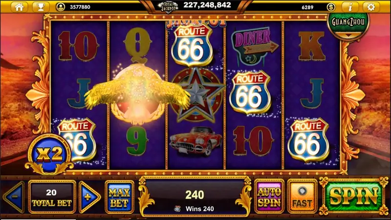 Dreams of American paytable and bet settings on Live22