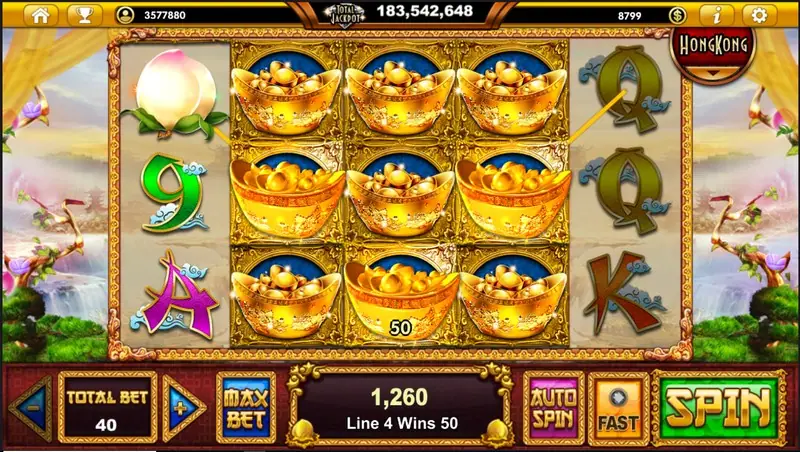 God of Three winning spin with lines highlighted across the reels