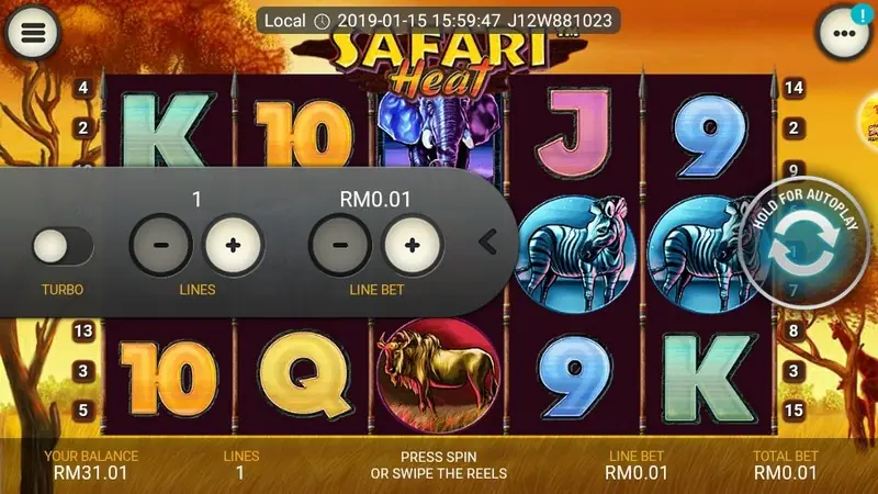 Safari Heat slot on LPE88 with African safari animals on the reels