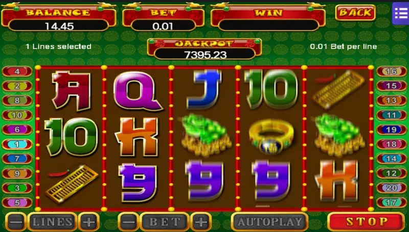 5 Fortune base game reels on Mega888