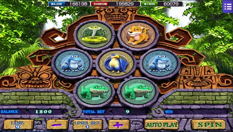 Amazon Jungle bonus game screen