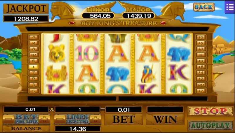 Boy King's Treasure free spins round with the serpent scatters