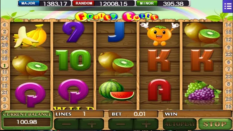 Fruity Tutti orange wild on an active payline