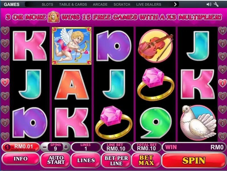 Collect button and balance display in True Love