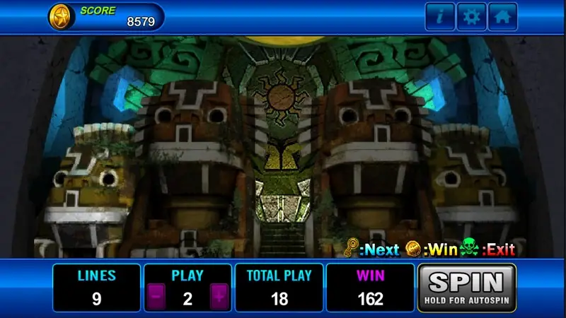 Amazon Jungle line selector and bet controls