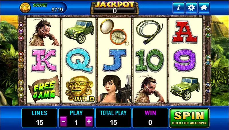 Laura adventure slot with an explorer heroine beside the reels