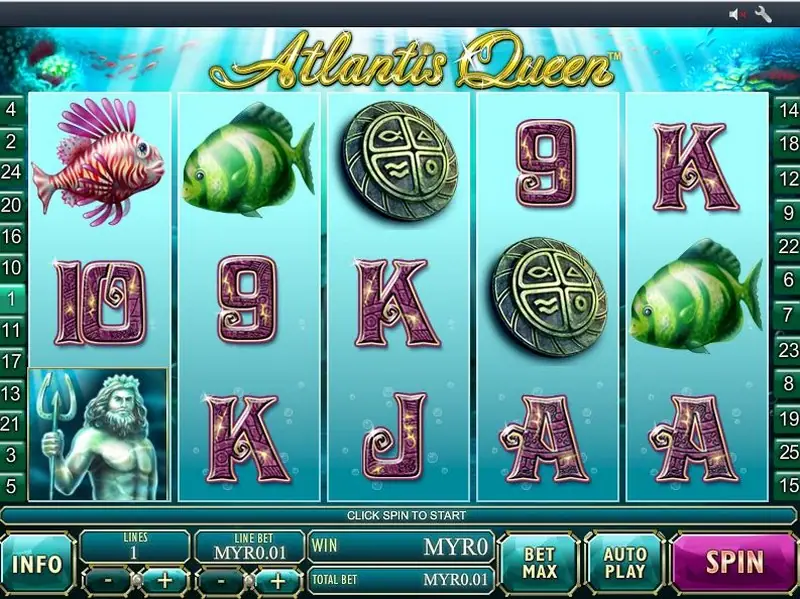 Temple scatter symbols in Atlantis Queen