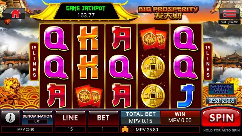 Big Prosperity slot on Sky777 with Chinese fortune symbols on five reels
