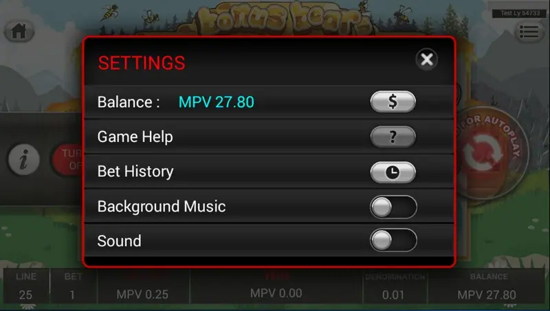 Bonus Bear free spins round with a multiplier on screen